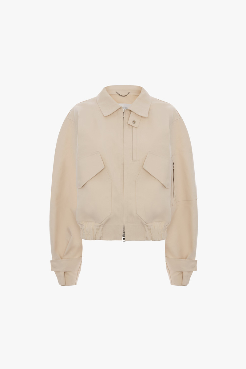 Victoria Beckham X Mackintosh Bomber Jacket In Putty 1