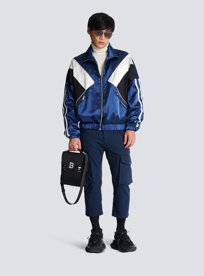 Balmain Monogrammed satin jacket outlook