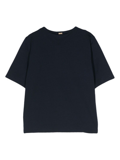 Herno scarf-detail crew-neck T-shirt outlook