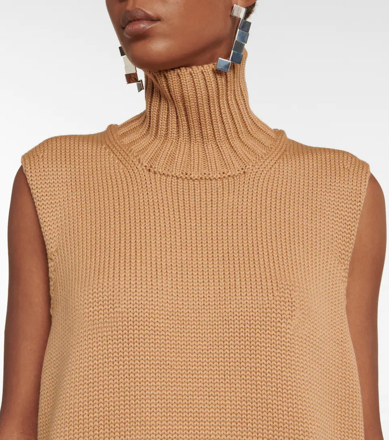 Turtleneck wool sweater vest 4