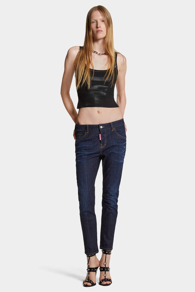 DARK 64 WASH COOL GIRL JEANS - 3