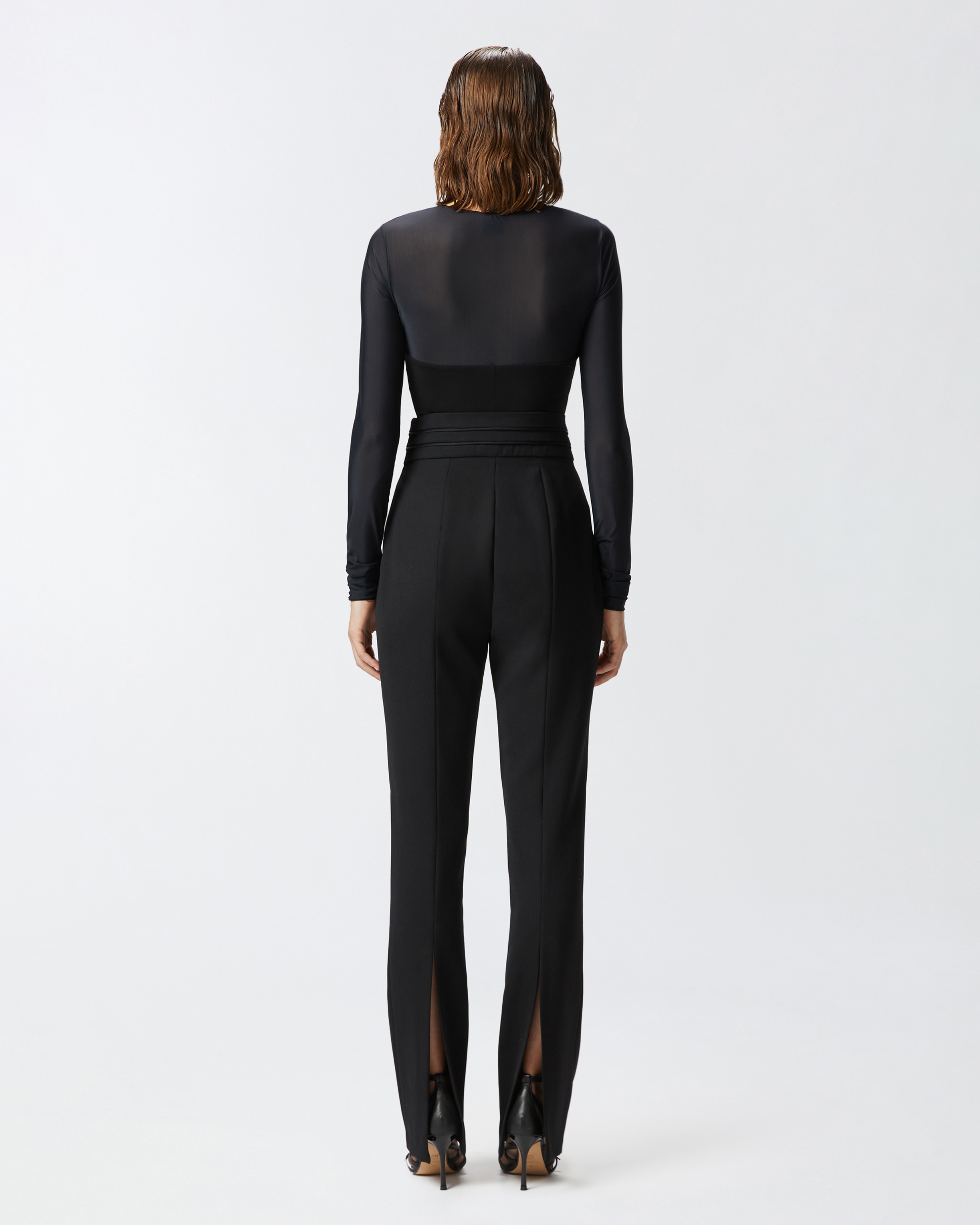 ELEGANT TROUSERS WITH SLITS AT THE BACK - 4