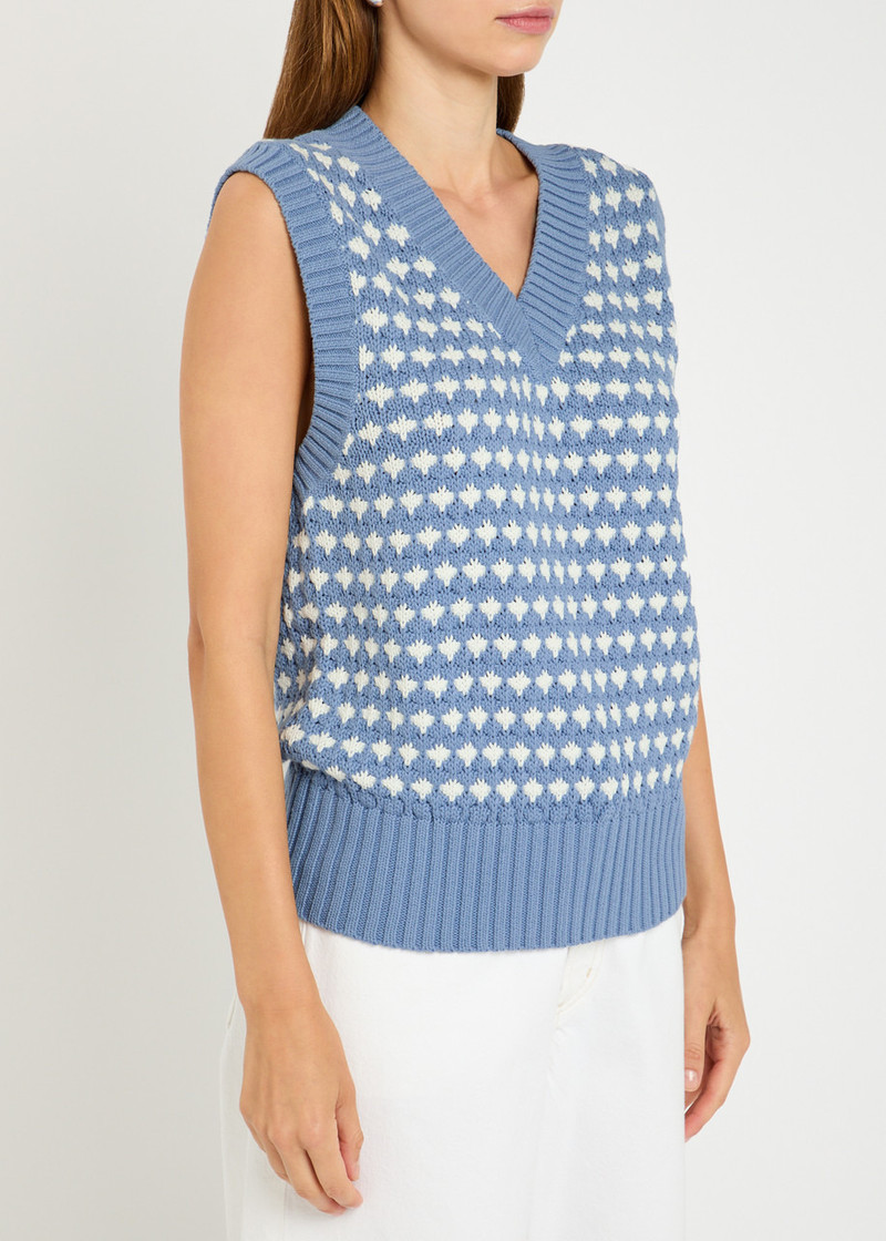 VARLEY Varley Antonella Patterned Knit Vest outlook