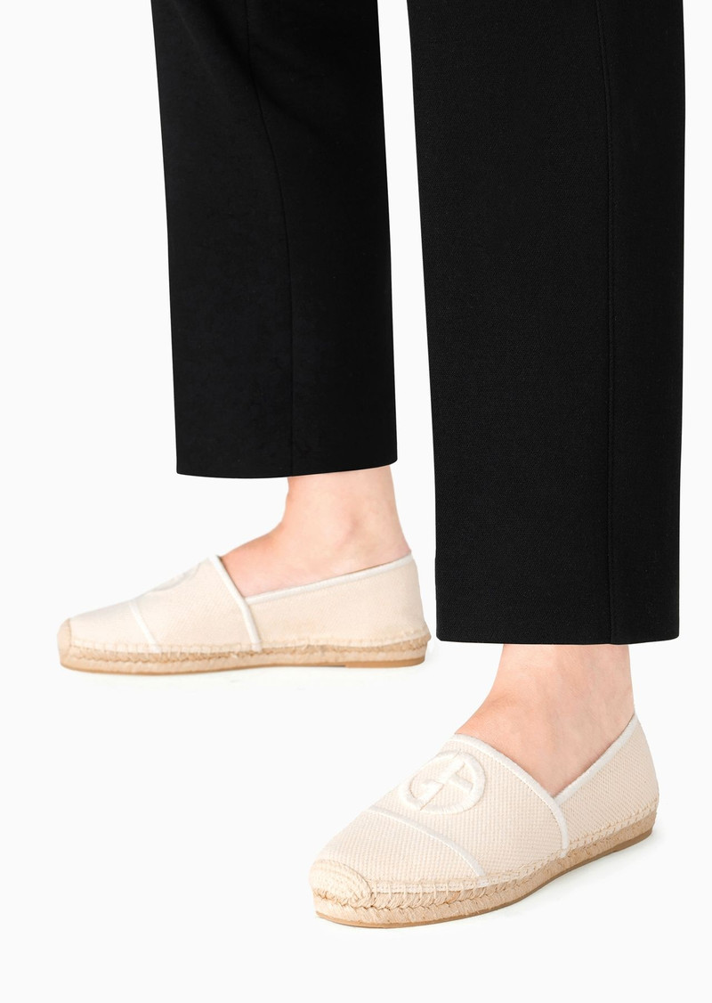 Cotton espadrilles with embroidered logo 7