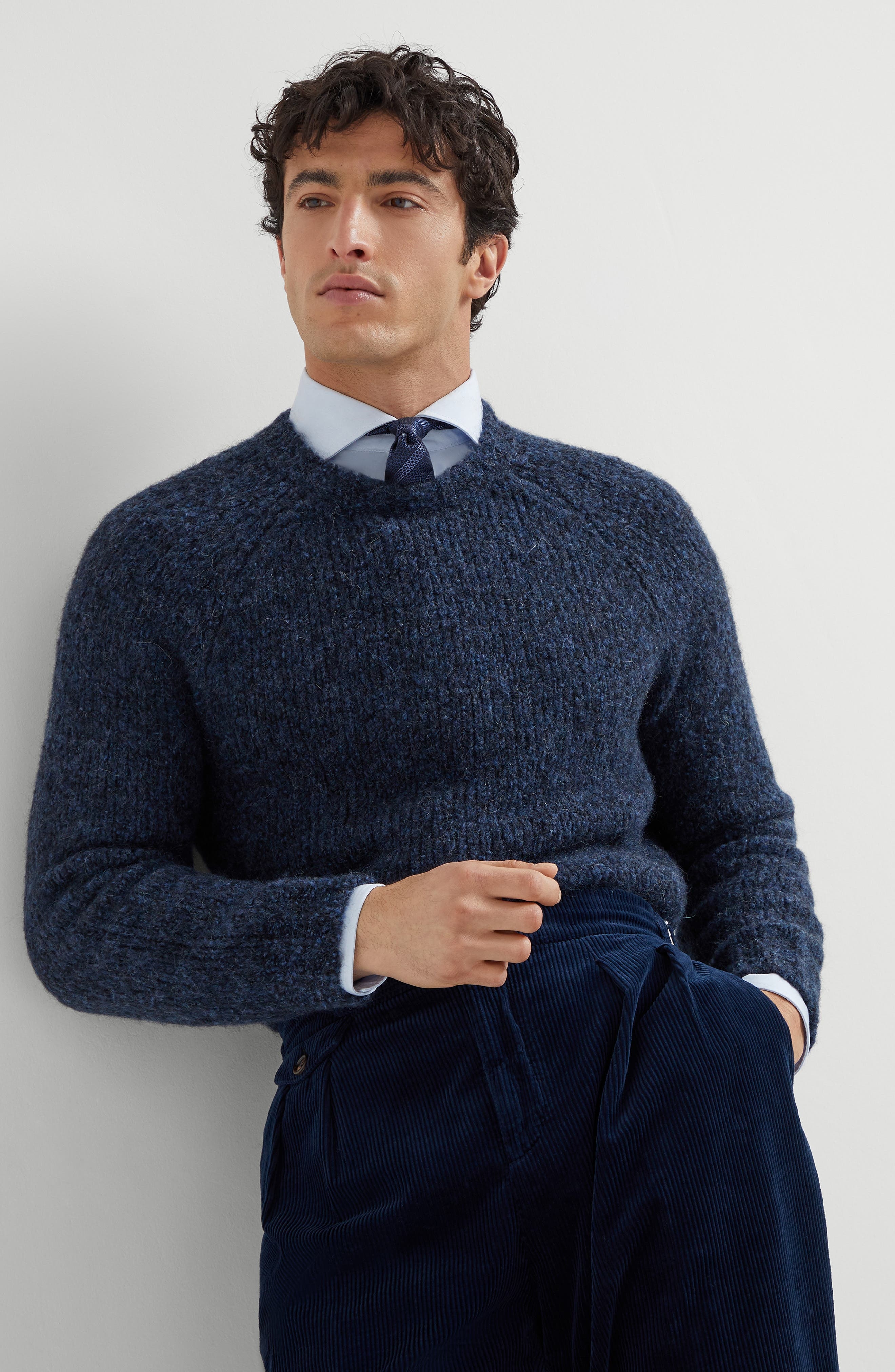 Brunello Cucinelli Flecked sweater in Navy Blue at Nordstrom - 5