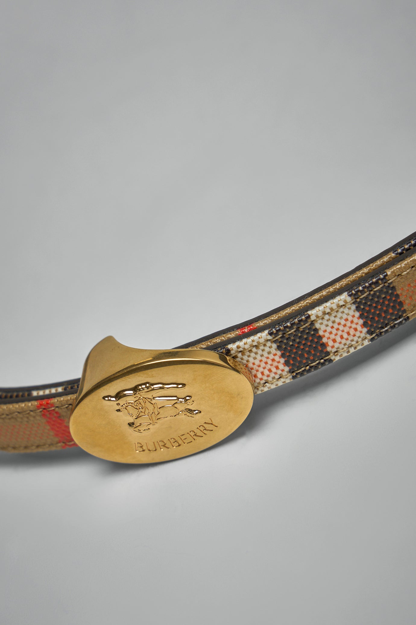 Thin Reversible Check Knight Stamp Belt - 3