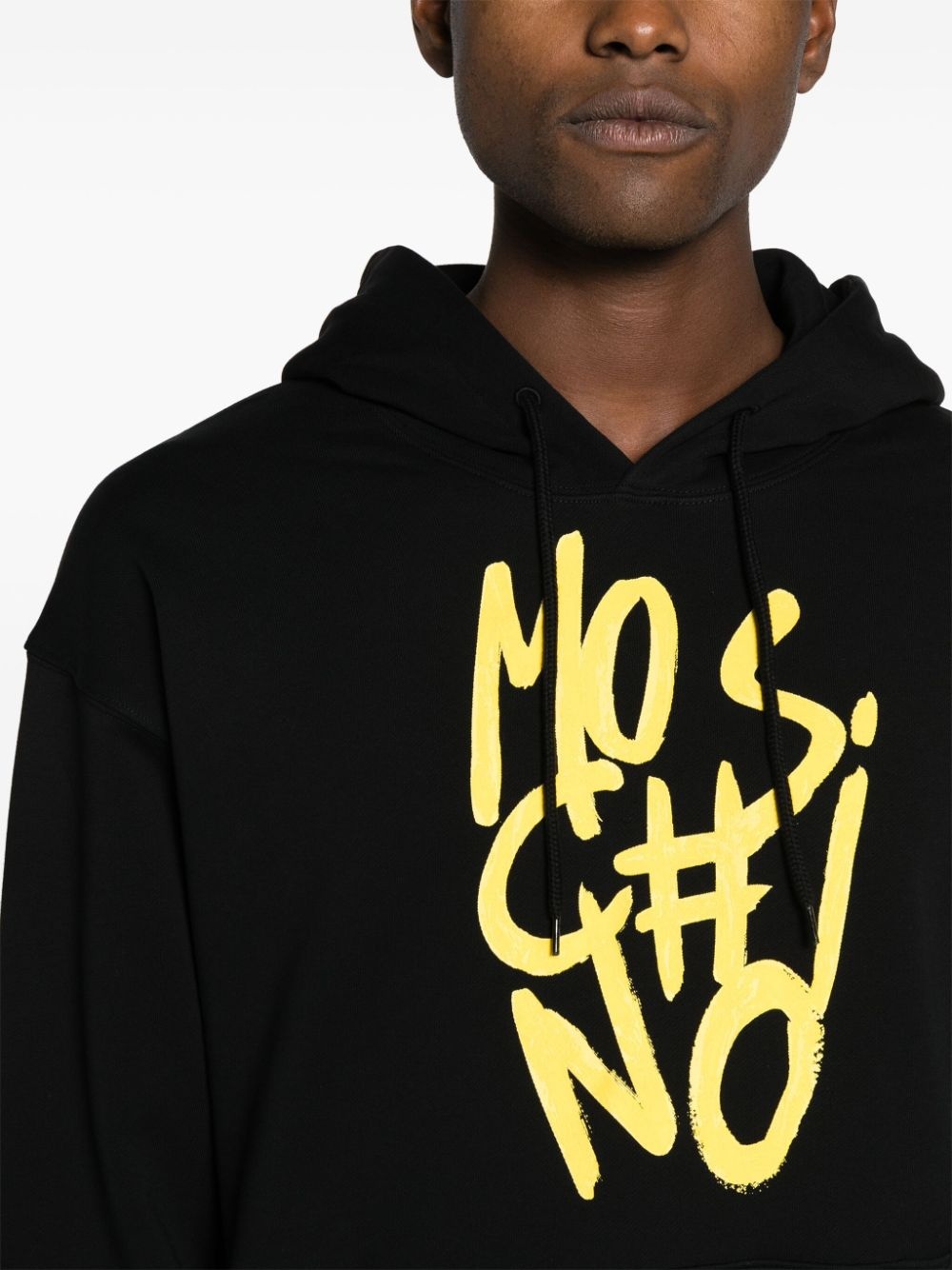 logo-print cotton hoodie - 5
