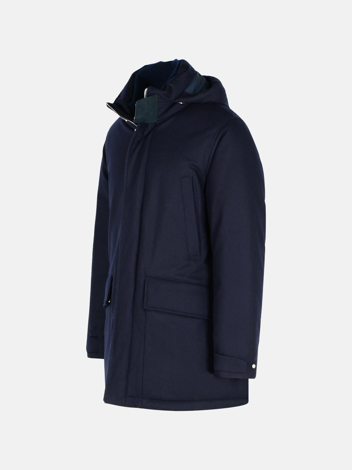 BLUE WOOL PARKA - 2