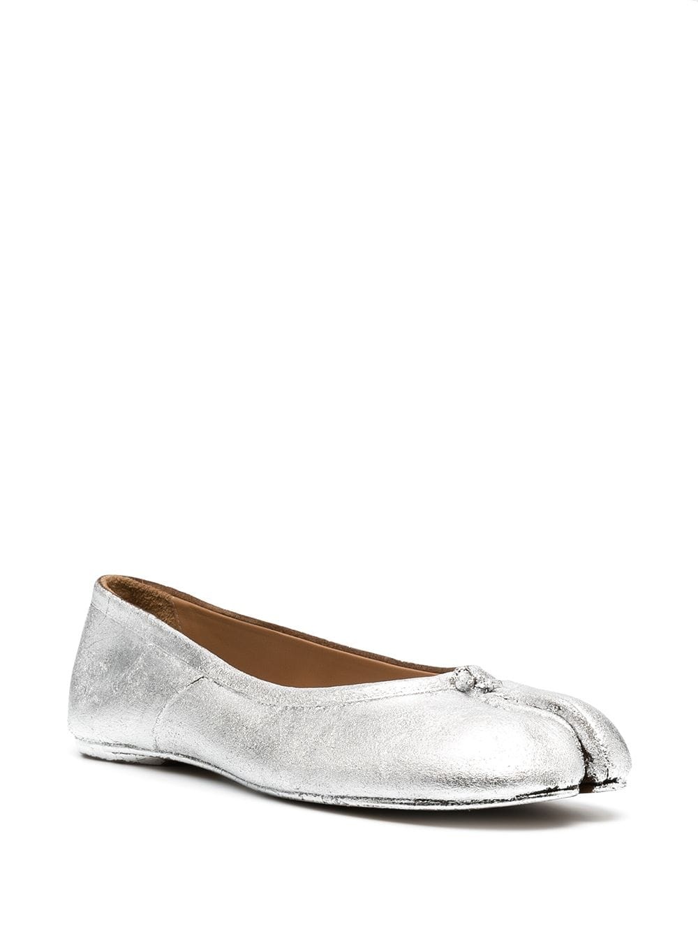 metallic tabi ballet shoes - 2