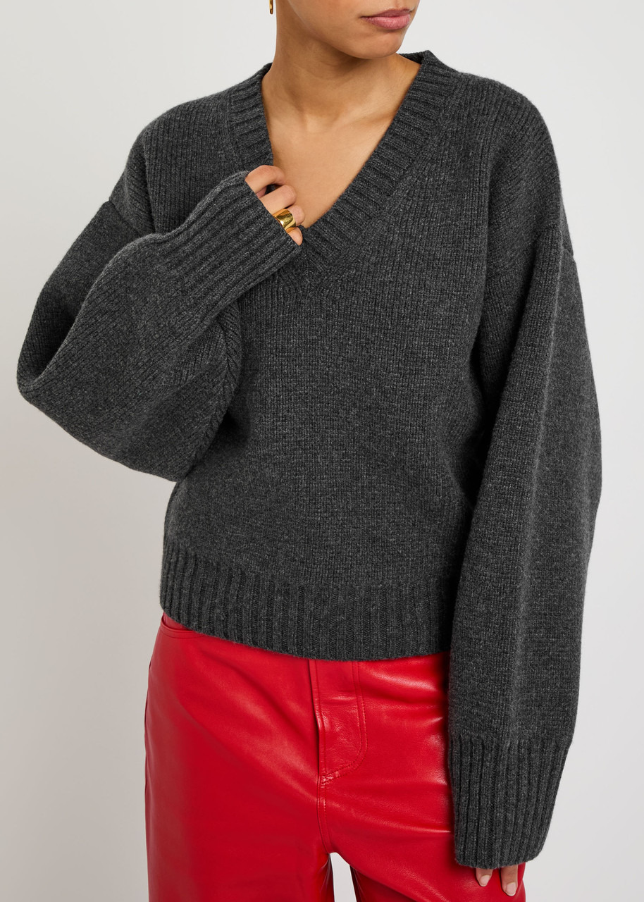 Rohe V-neck Wool Jumper - 5