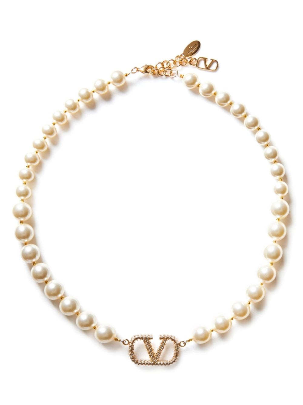 VLogo Signature pearl necklace - 1
