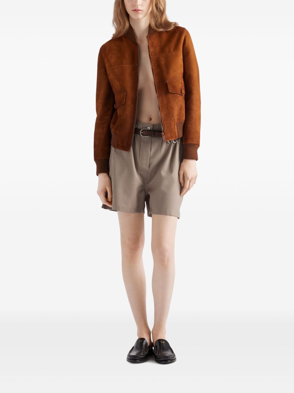 suede blouson jacket - 2