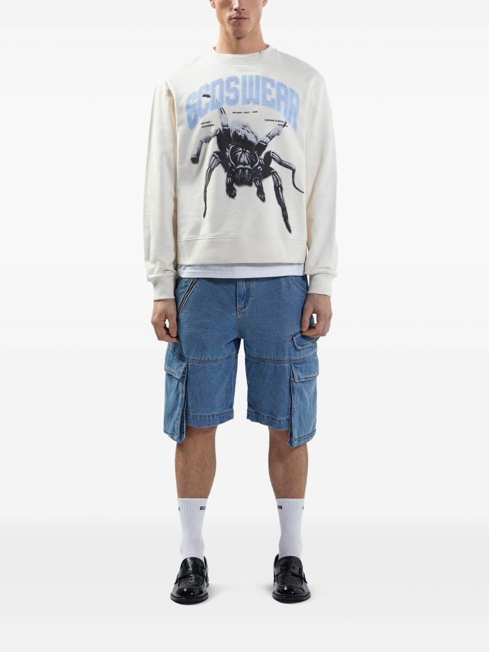 spider-print sweatshirt - 2