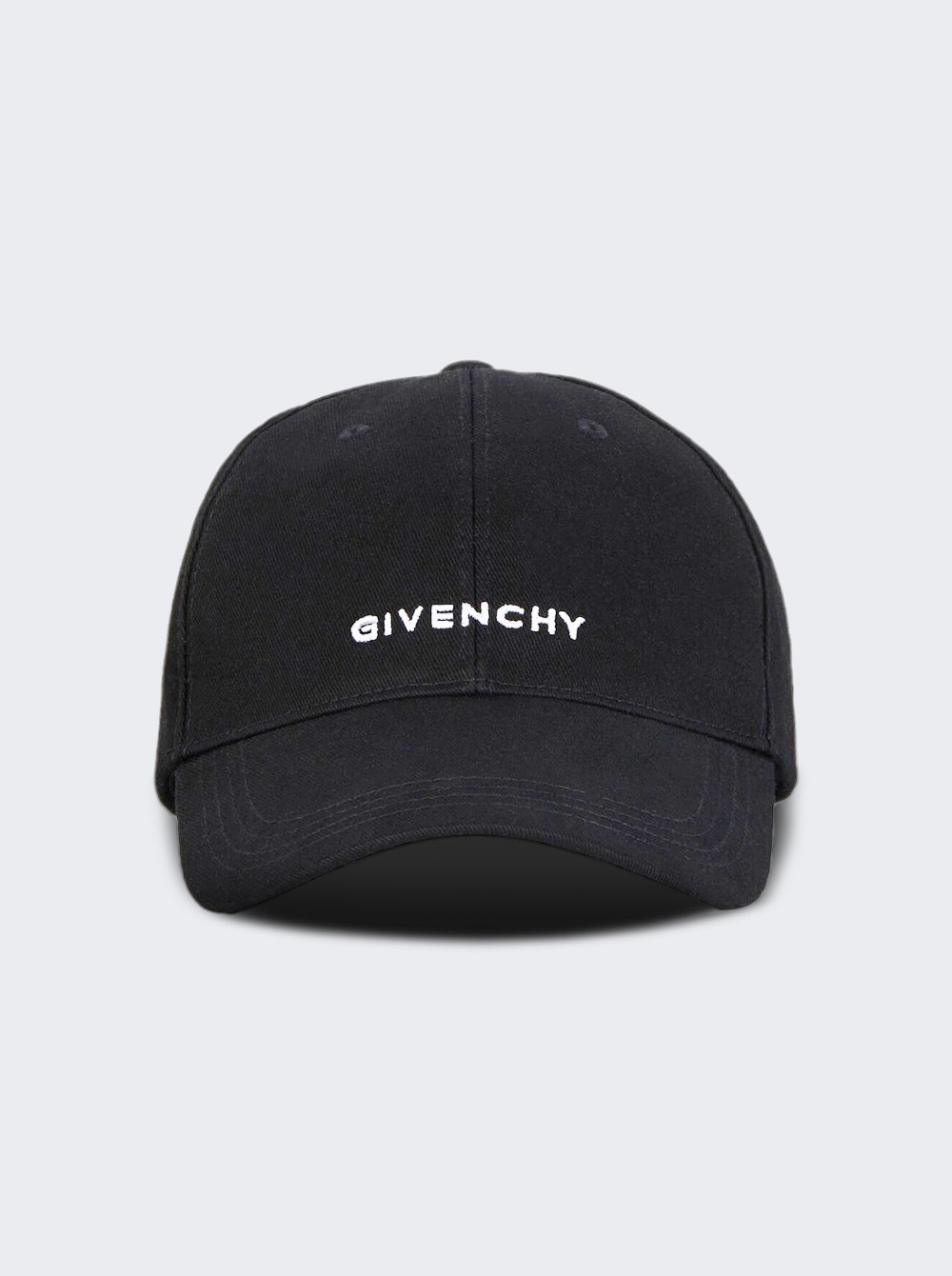 Embroidered Logo Curved Baseball Cap Black - 1