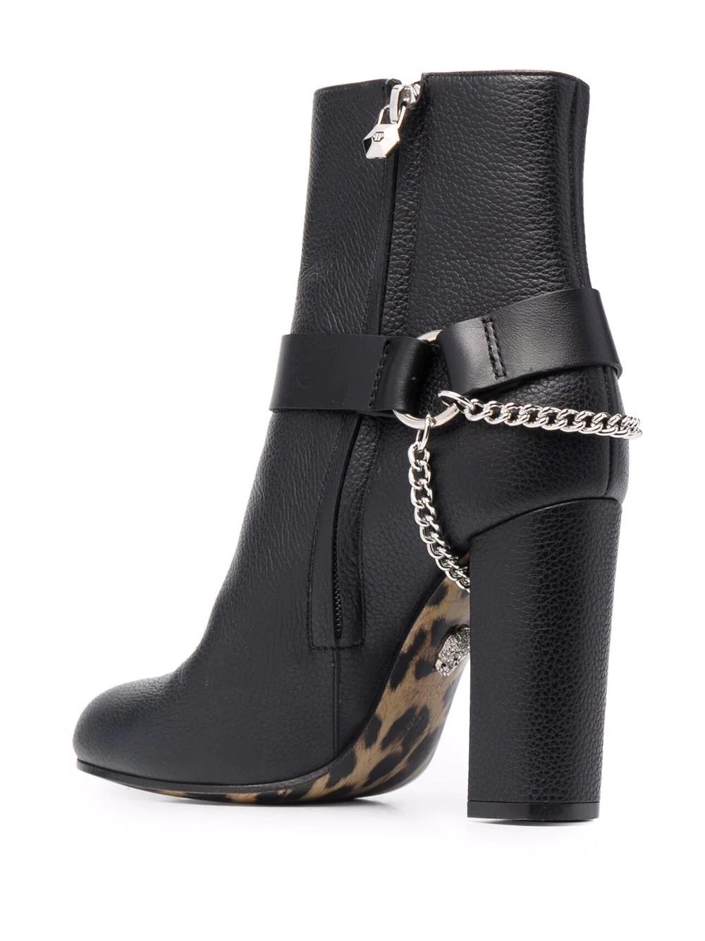 Iconic Plein buckled leather boots - 3