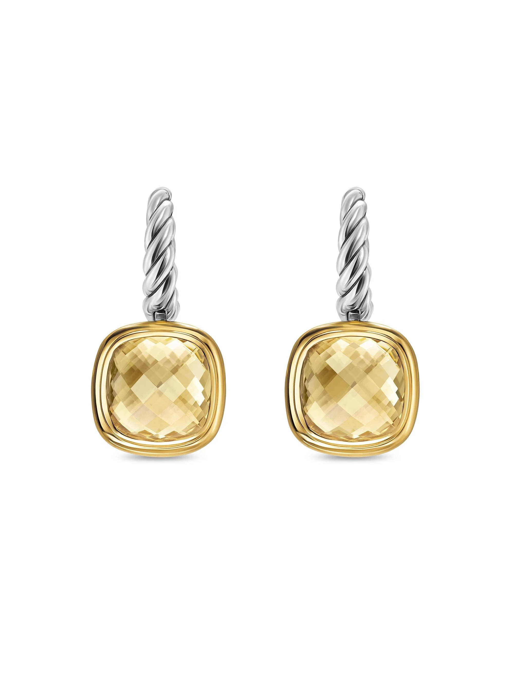 Women's Albion Drop Earrings in Sterling Silver - Champagne Citrine - 1