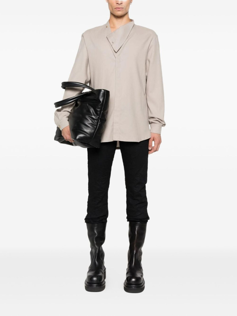 Rick Owens draped buttoned shirt outlook