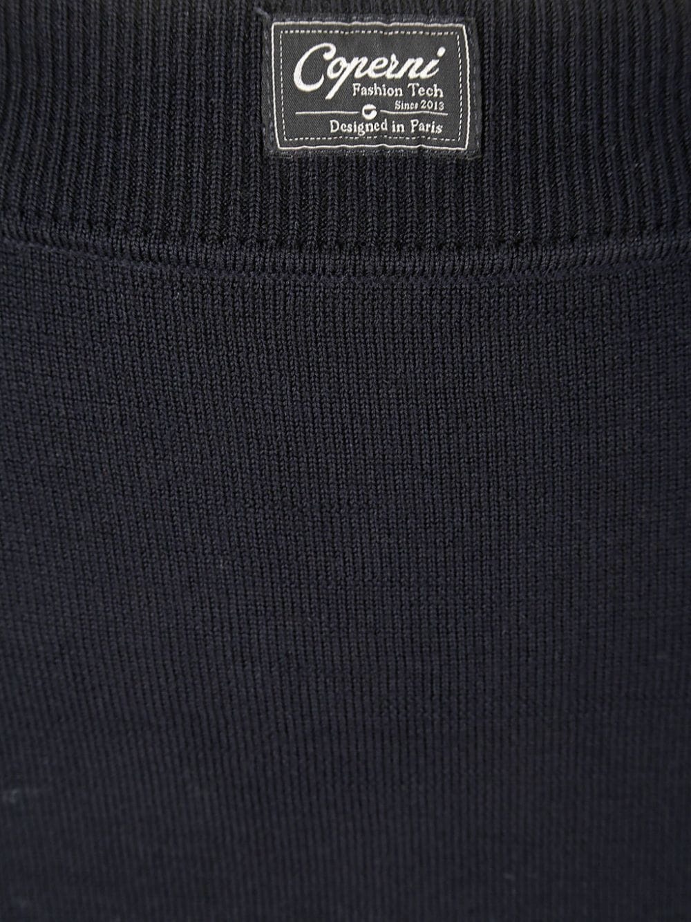 logo-patch wool midi skirt - 3