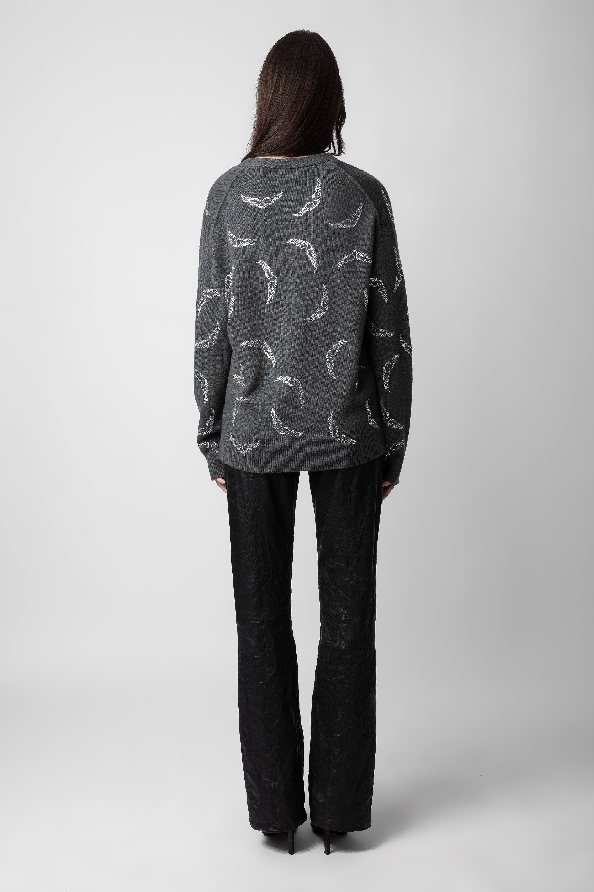 Mirka Diamanté Cashmere Cardigan - 5