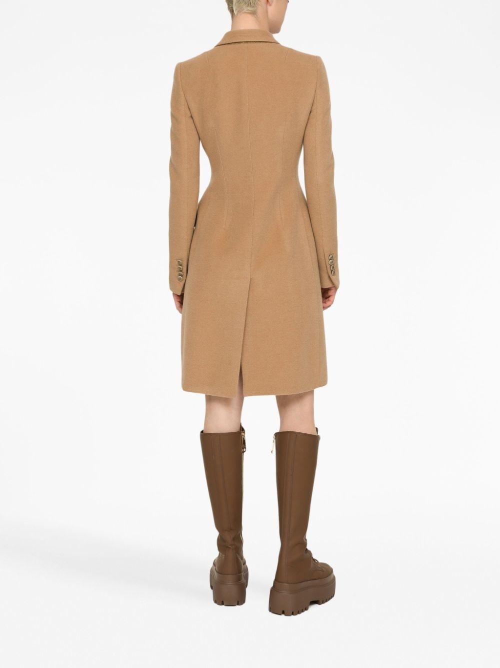 single-breasted midi coat - 4