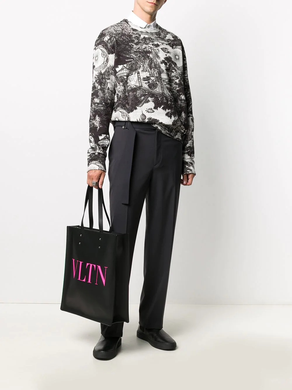 VLTN leather tote bag - 2