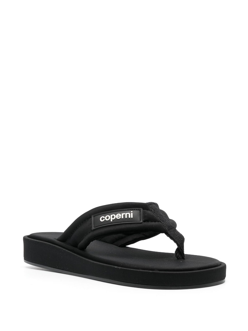 logo-embossed flip flops - 2