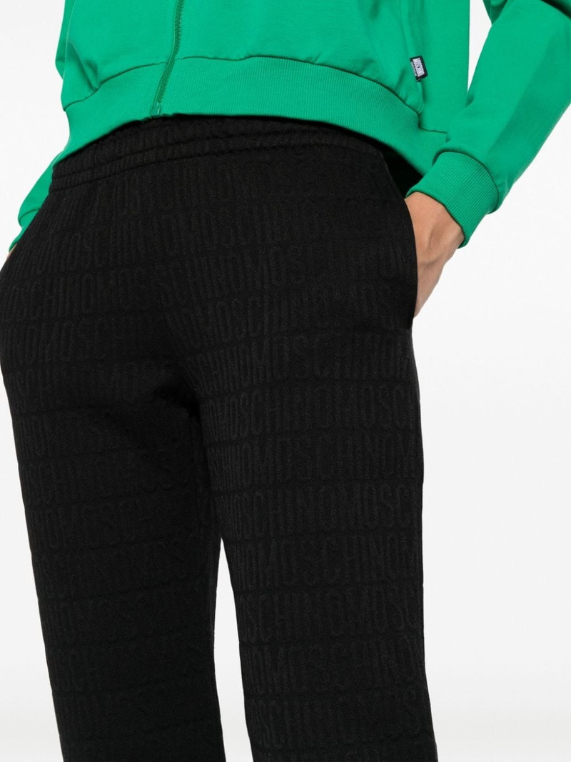 flocked-logo elasticated-waist track pants 5