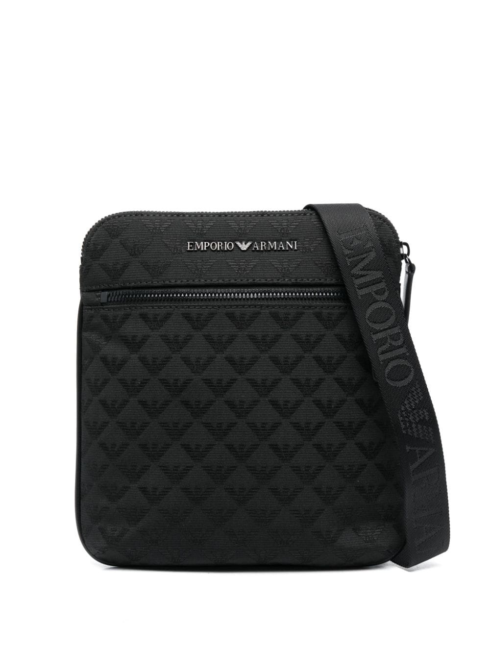 logo-jacquard messenger bag - 1