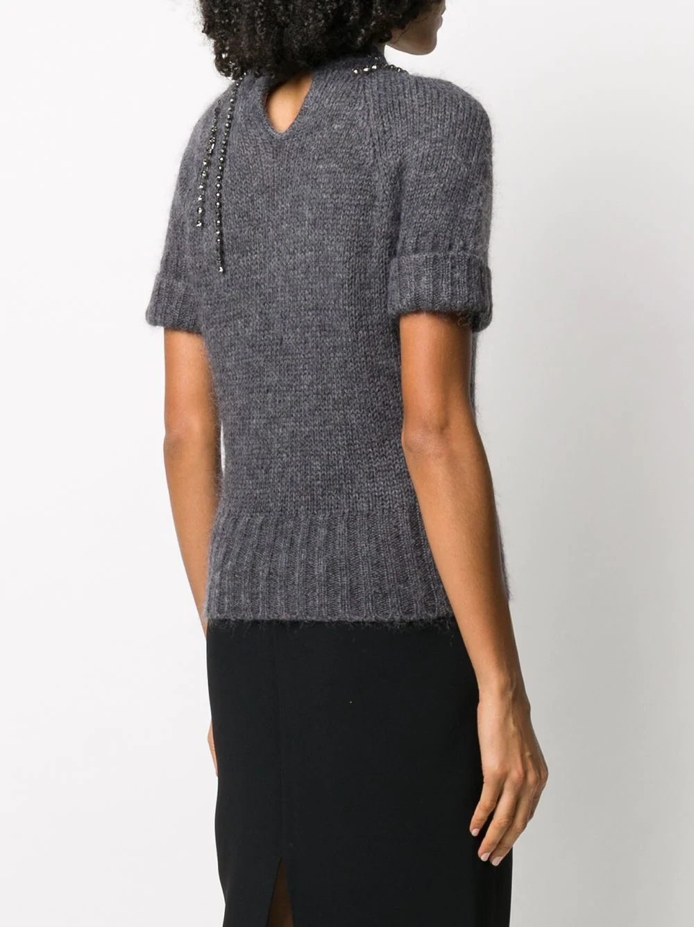 short-sleeve knitted top - 4