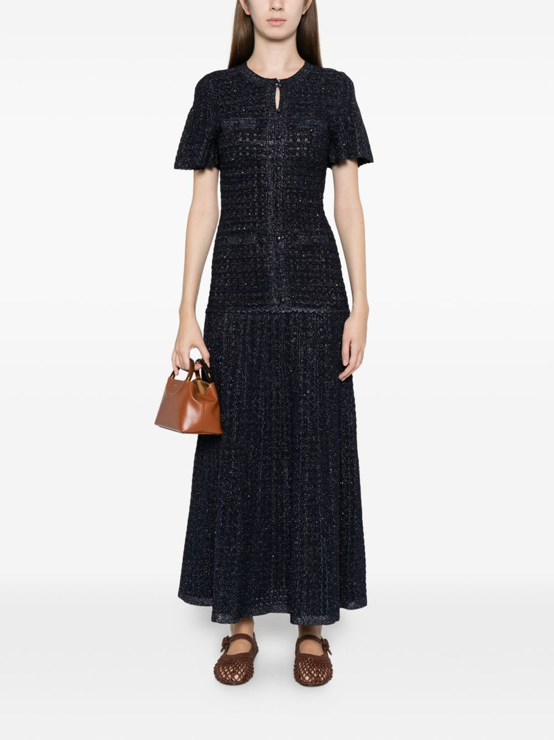 Sandro embellished knitted maxi dress outlook