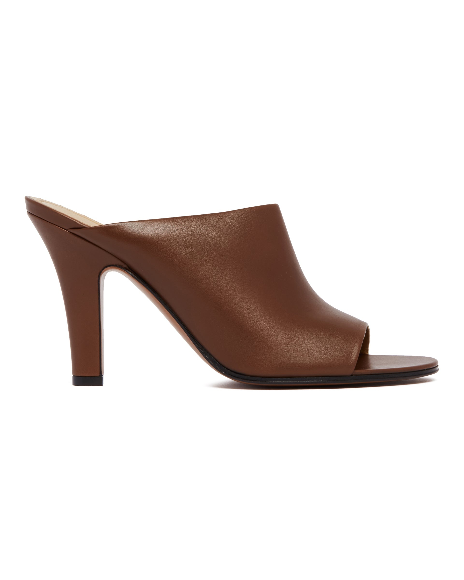 Brown Leather Signum Mules - 2