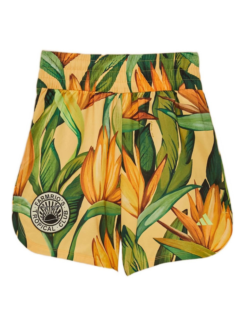floral-print elastic-waist shorts 1