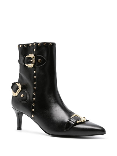 VERSACE JEANS COUTURE Baroque-buckle 80mm ankle boots outlook
