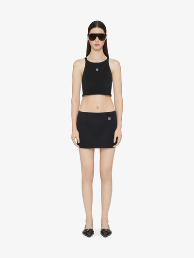 Givenchy CROPPED TANK TOP IN COTTON WITH 4G DETAIL outlook