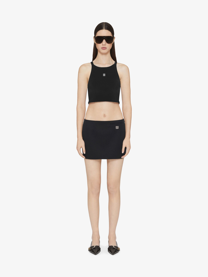 Givenchy CROPPED TANK TOP IN COTTON WITH 4G DETAIL outlook