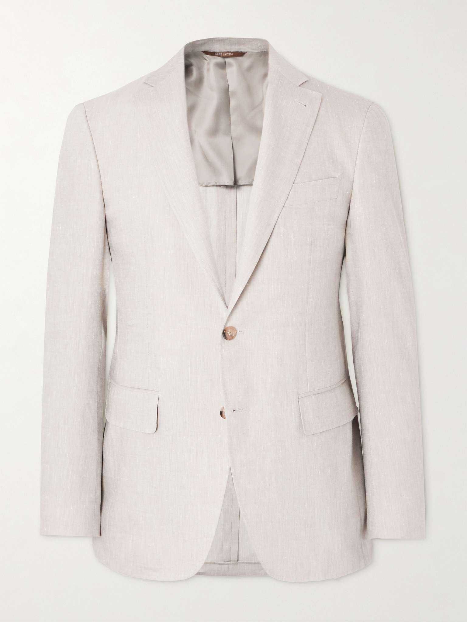 Kei Slim-Fit Linen and Wool-Blend Suit Jacket - 1