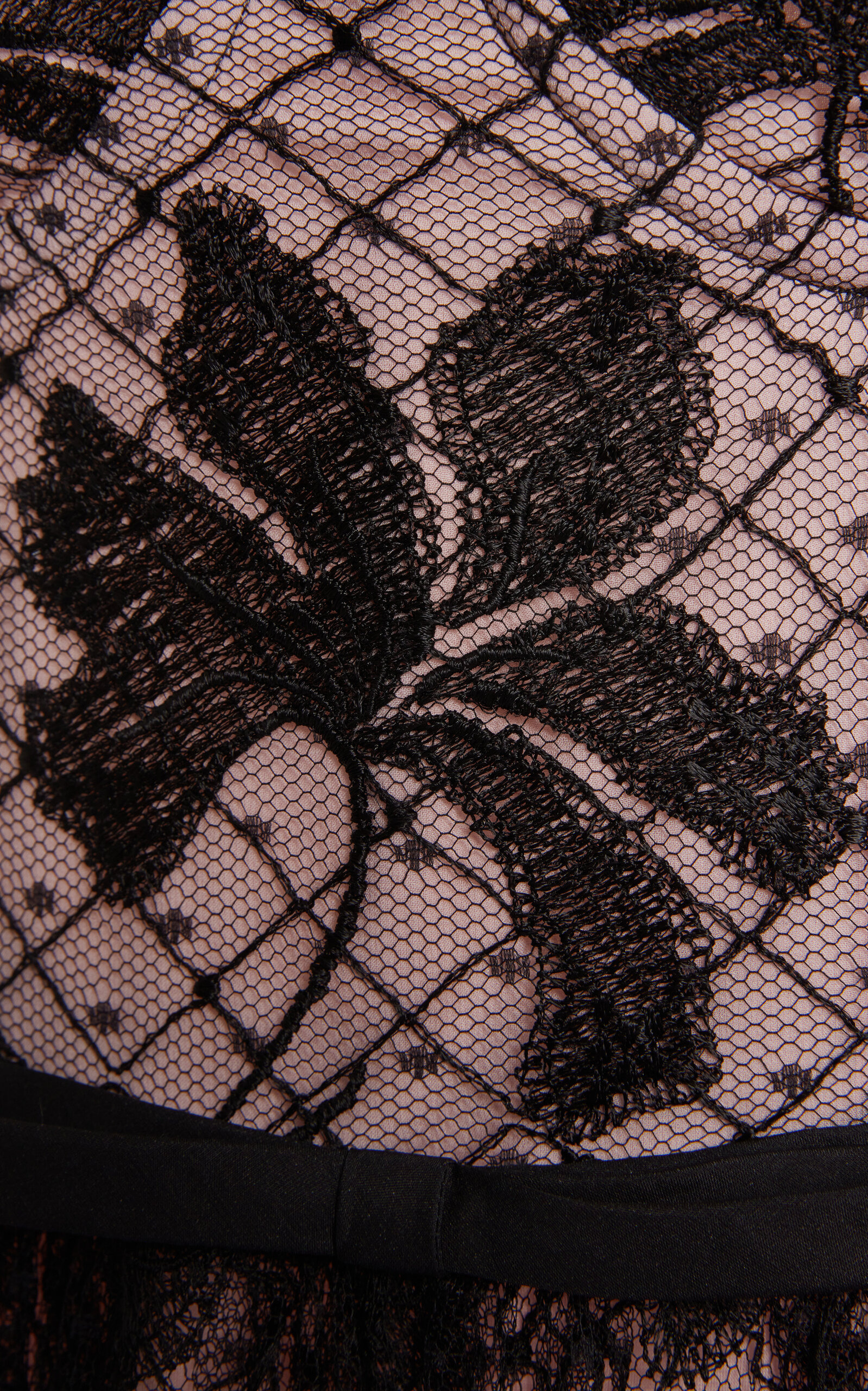 Embroidered Tulle Gown black - 4
