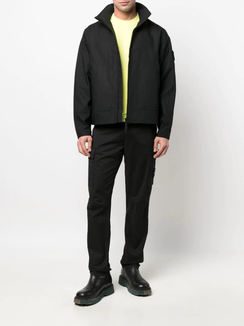 Compass-patch funnel-neck jacket - 2