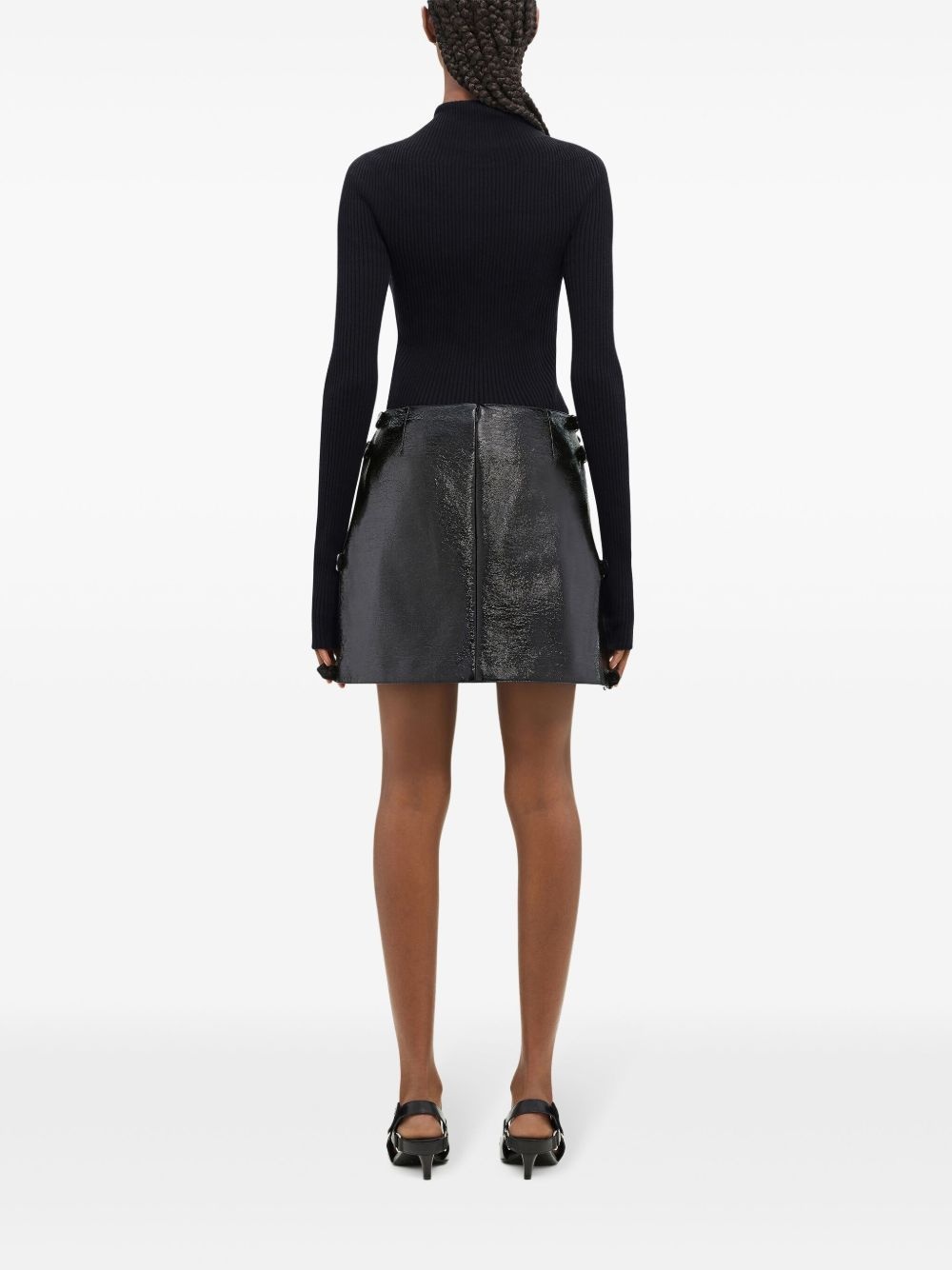 logo-embroidered ribbed jumper - 4