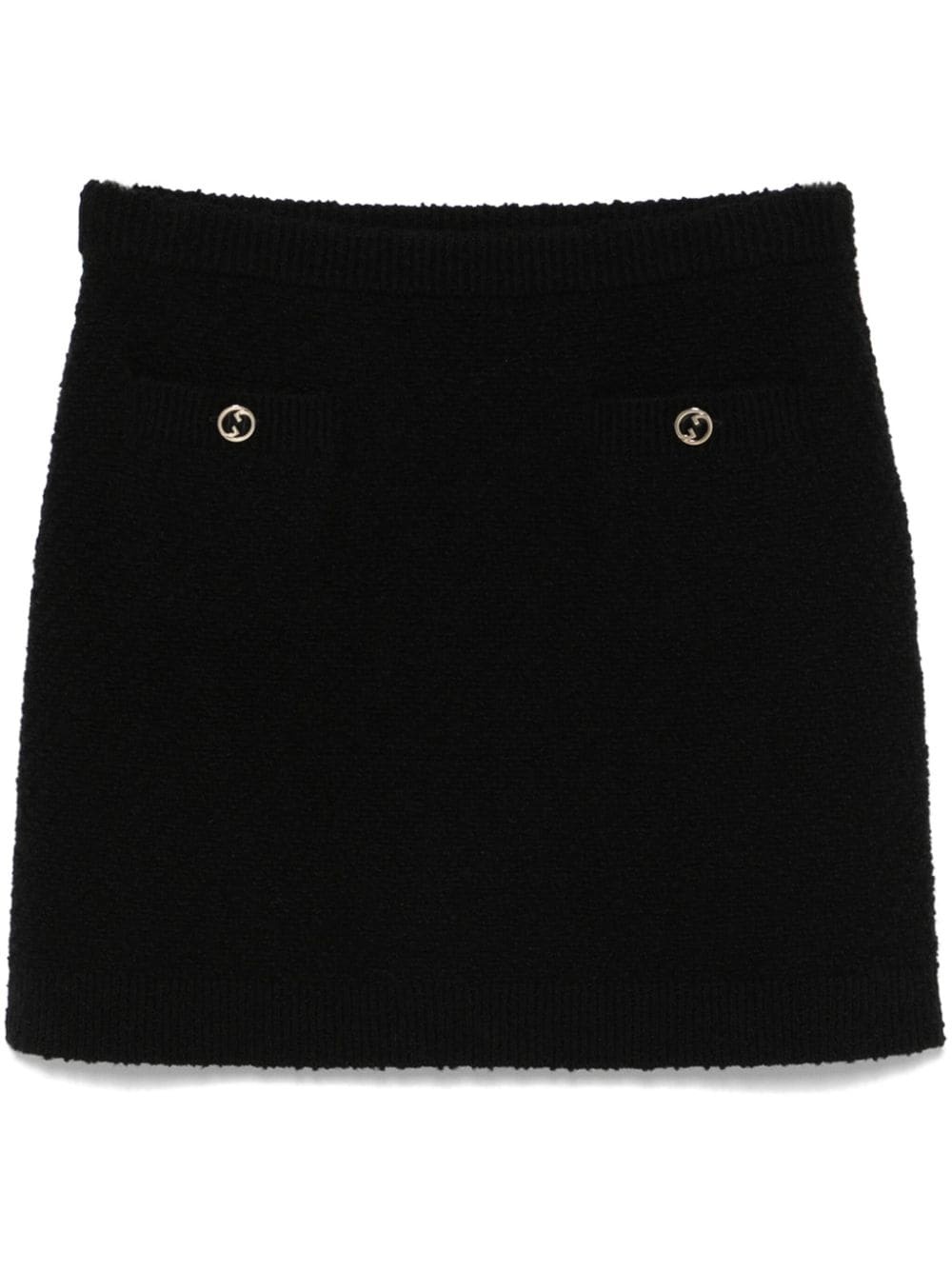 Bouclé wool mini skirt - 1