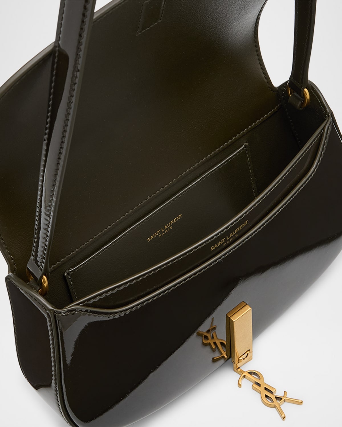Mini YSL Flap Shoulder Bag in Patent Leather - 4