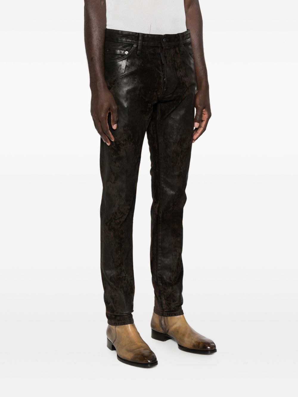 metallic-effect trousers - 3