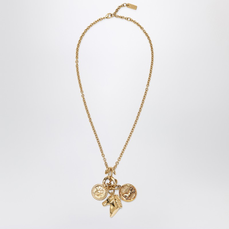 Chloé Charm Necklace In Vintage Gold Brass Women - 1