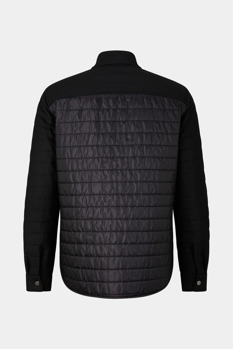 Olli quilted overshirt in Black 8