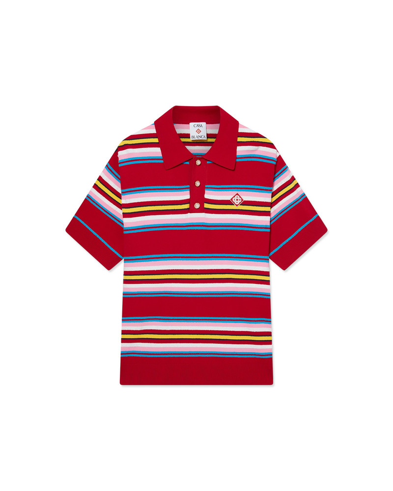 Stripe Oversized Polo Shirt | Casablanca Paris 1