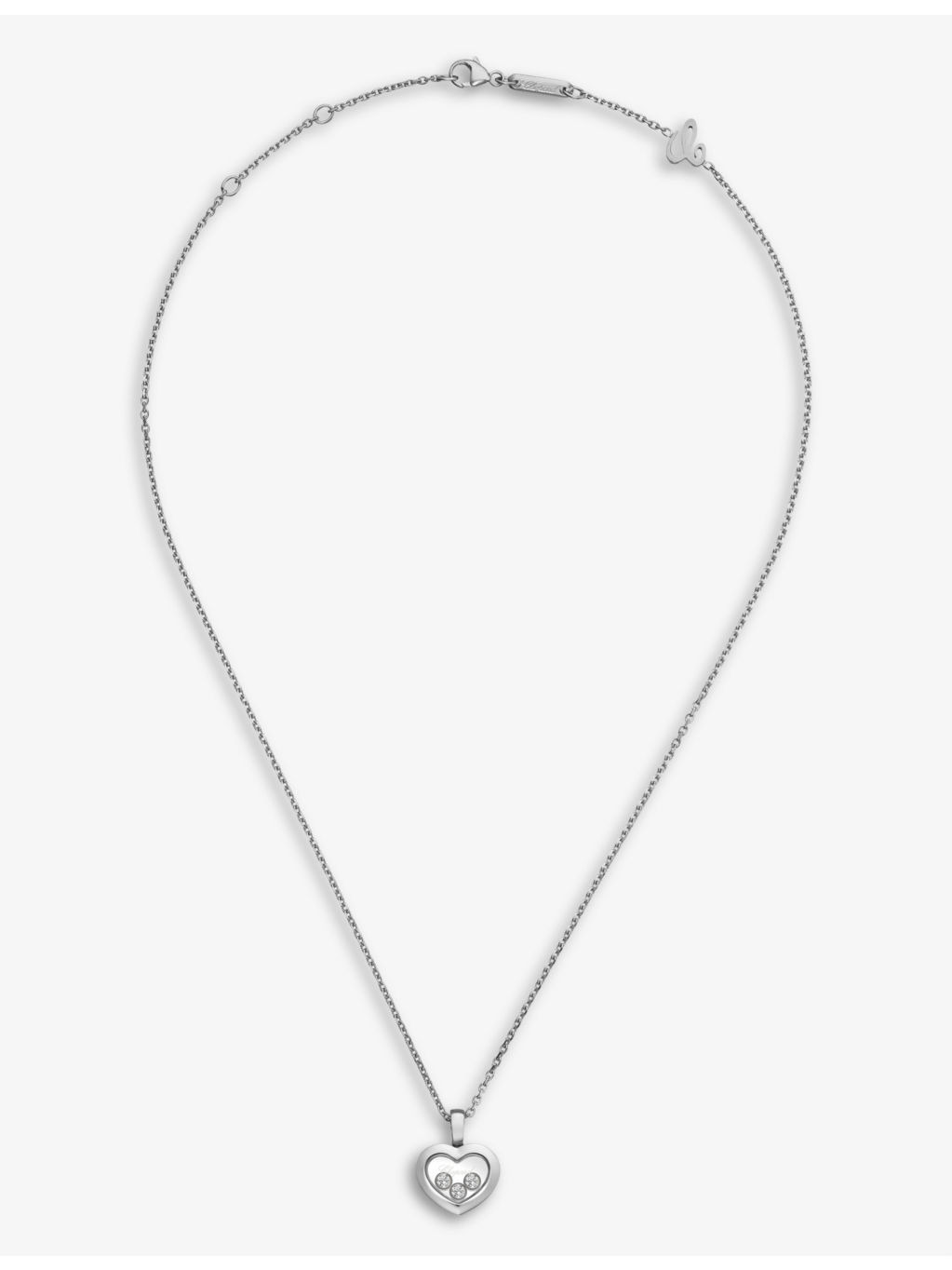Happy Diamonds 18ct white-gold and 0.15ct diamond necklace - 4