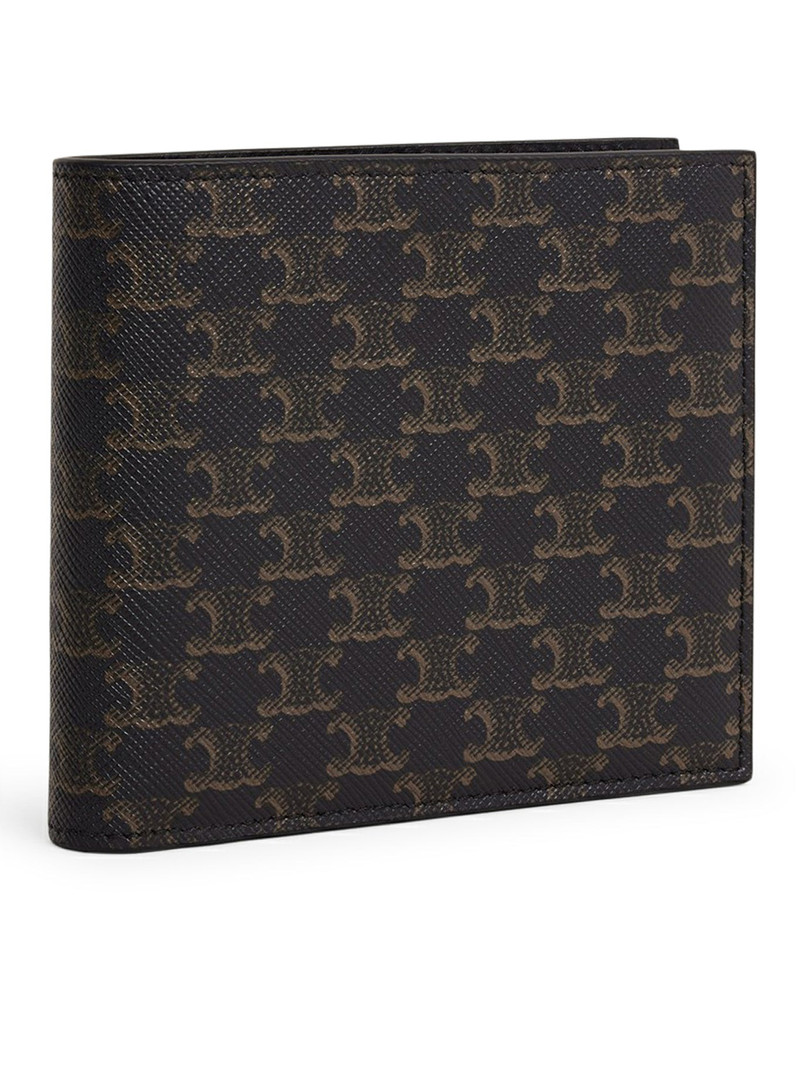 CELINE BI-FOLD WALLET WITH COIN PURSE IN TRIOMPHE SCHWARZ CANVAS outlook