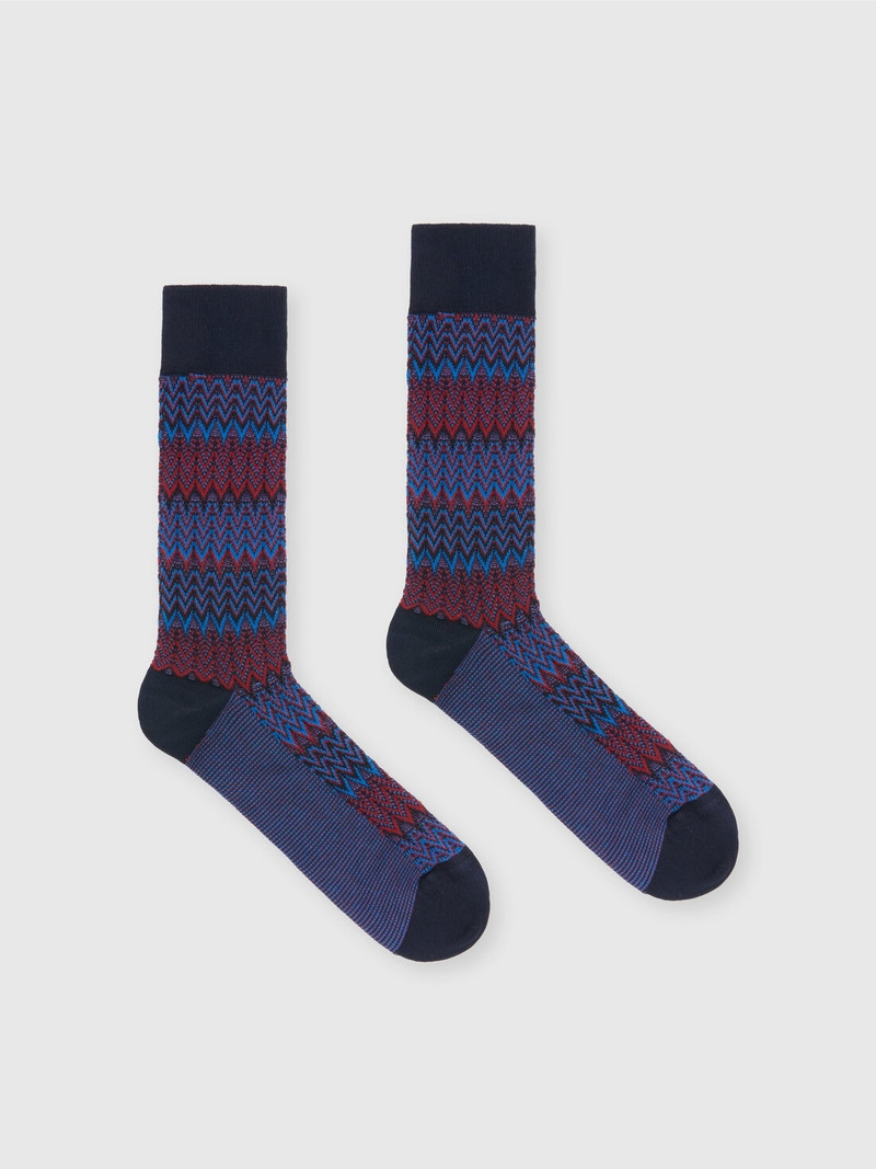 Chevron cotton blend socks 1