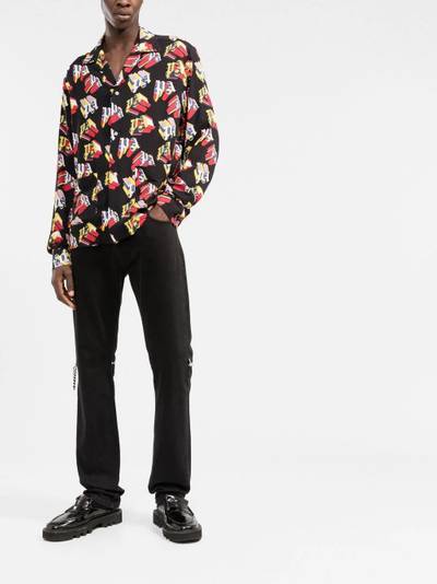 Palm Angels logo-print long-sleeved shirt outlook