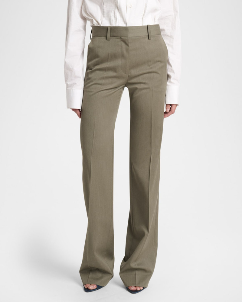 Tailored Wool Straight-Leg Trousers 4